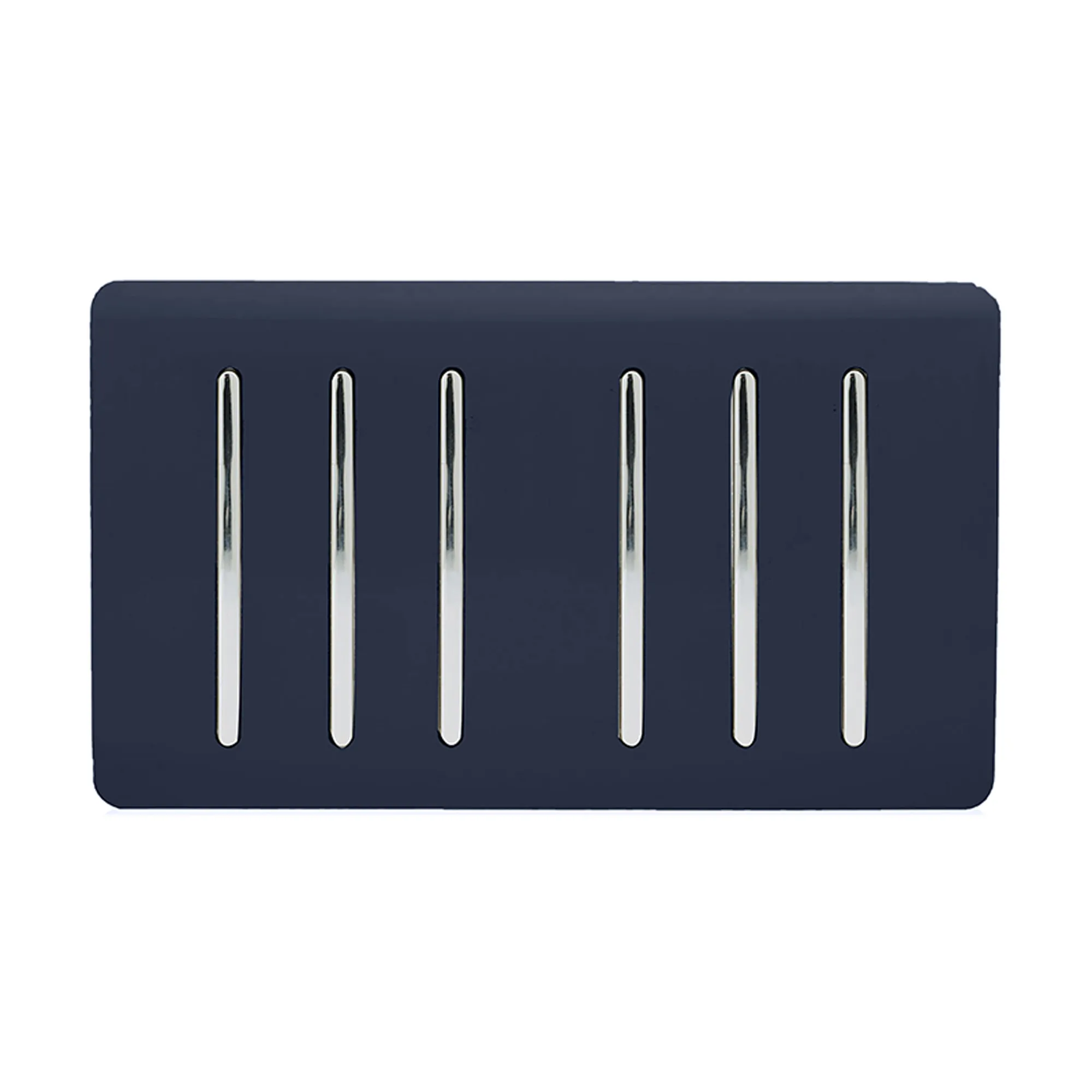 ART-SS66NV  6 Gang 2 Way 10 Amp Rocker Twin Plate Navy Blue
